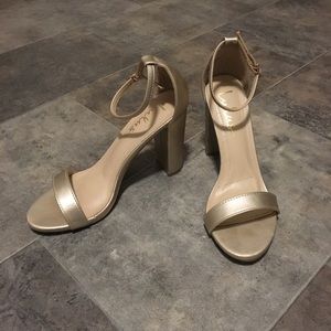 Gold Lulus Heels